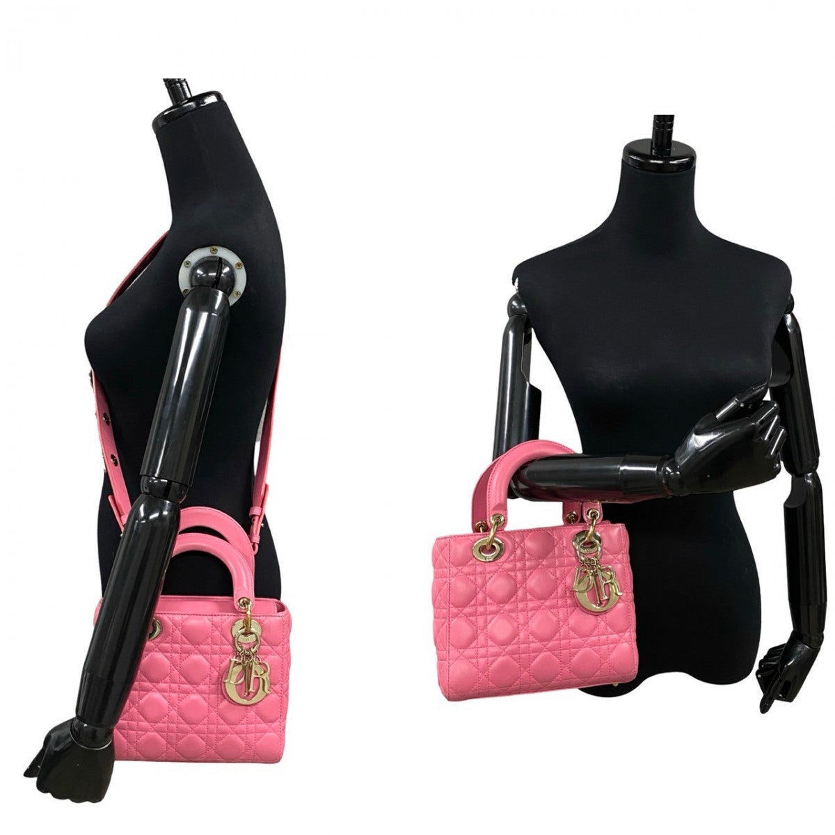Dior Shoulder Bag Lambskin My Lady Women Pink