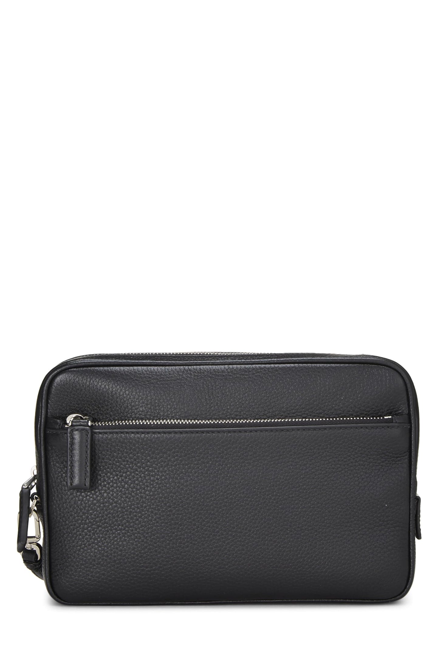 Prada Daino Clutch Leather Vitello Black Clutch Bag