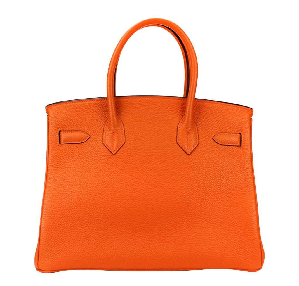 Hermes Birkin Orange Bag Travel Bag