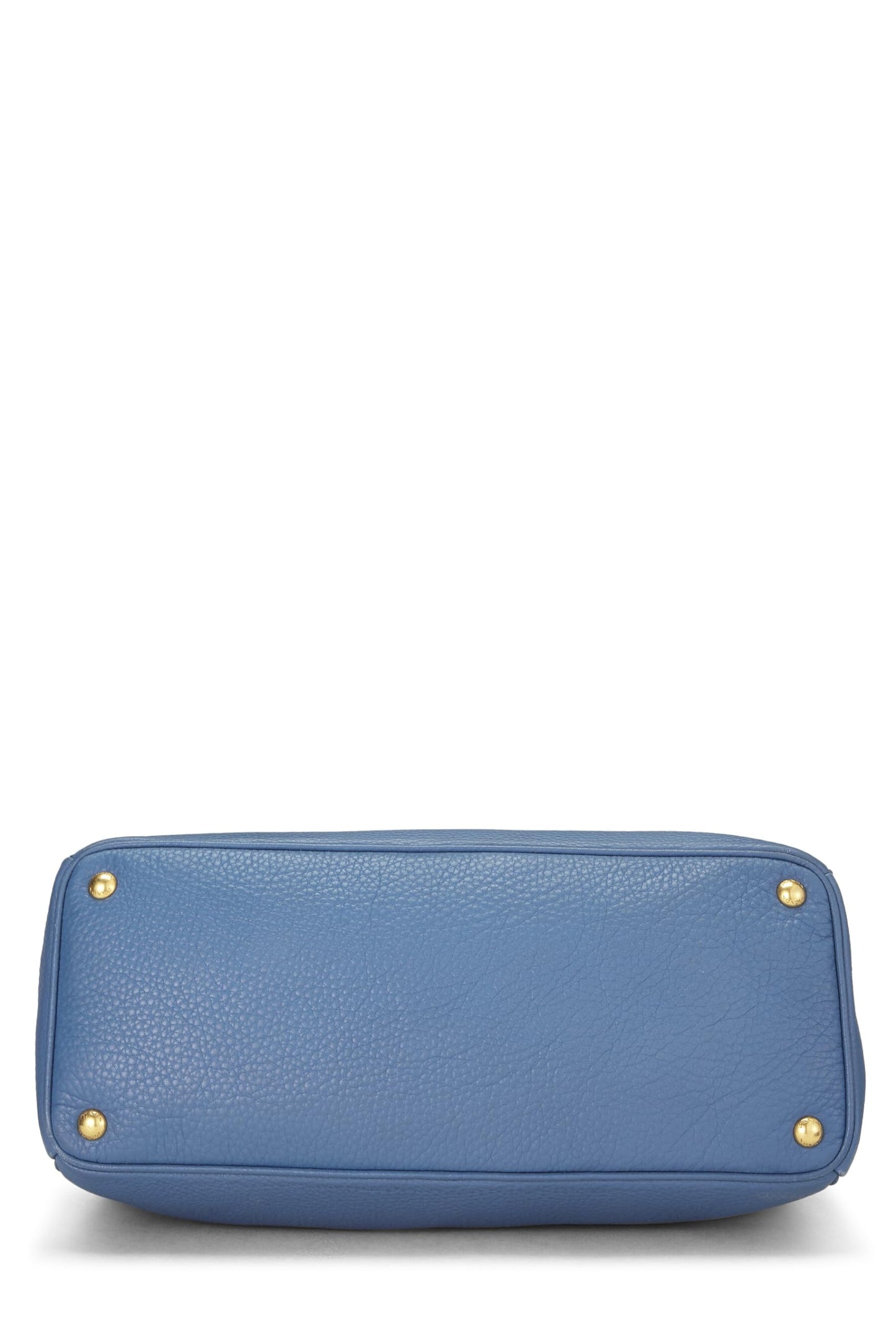 Prada Daino Convertible Open Tote Vitello Blue Tote Bag