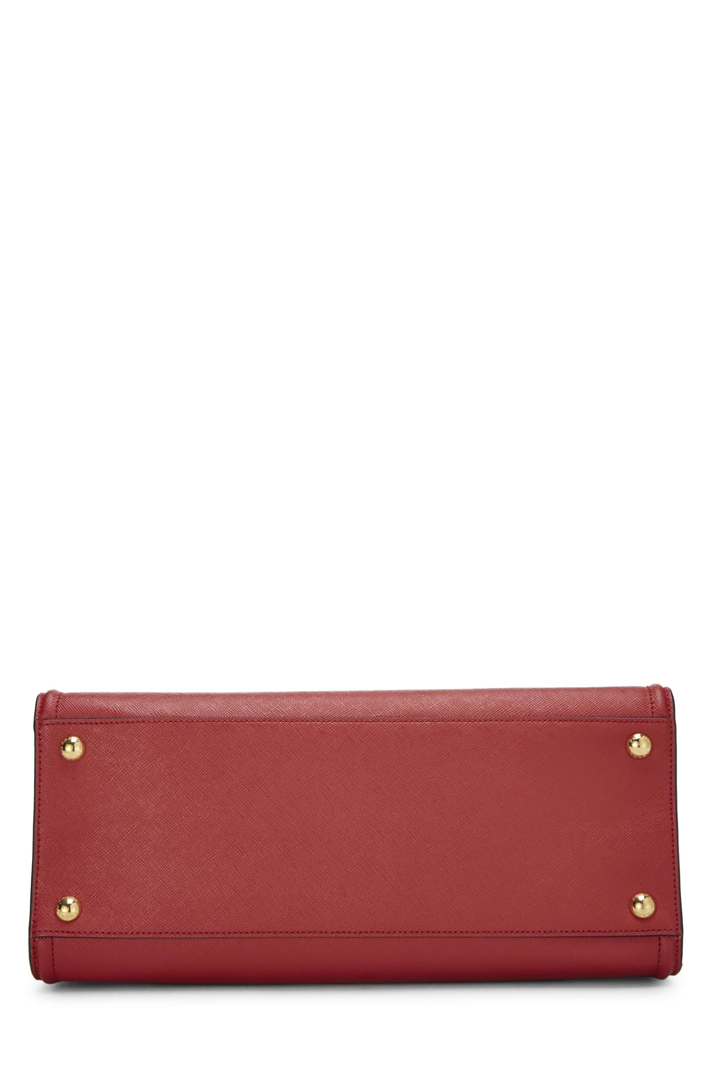 Prada Convertible Handbag Saffiano Red Travel Bag
