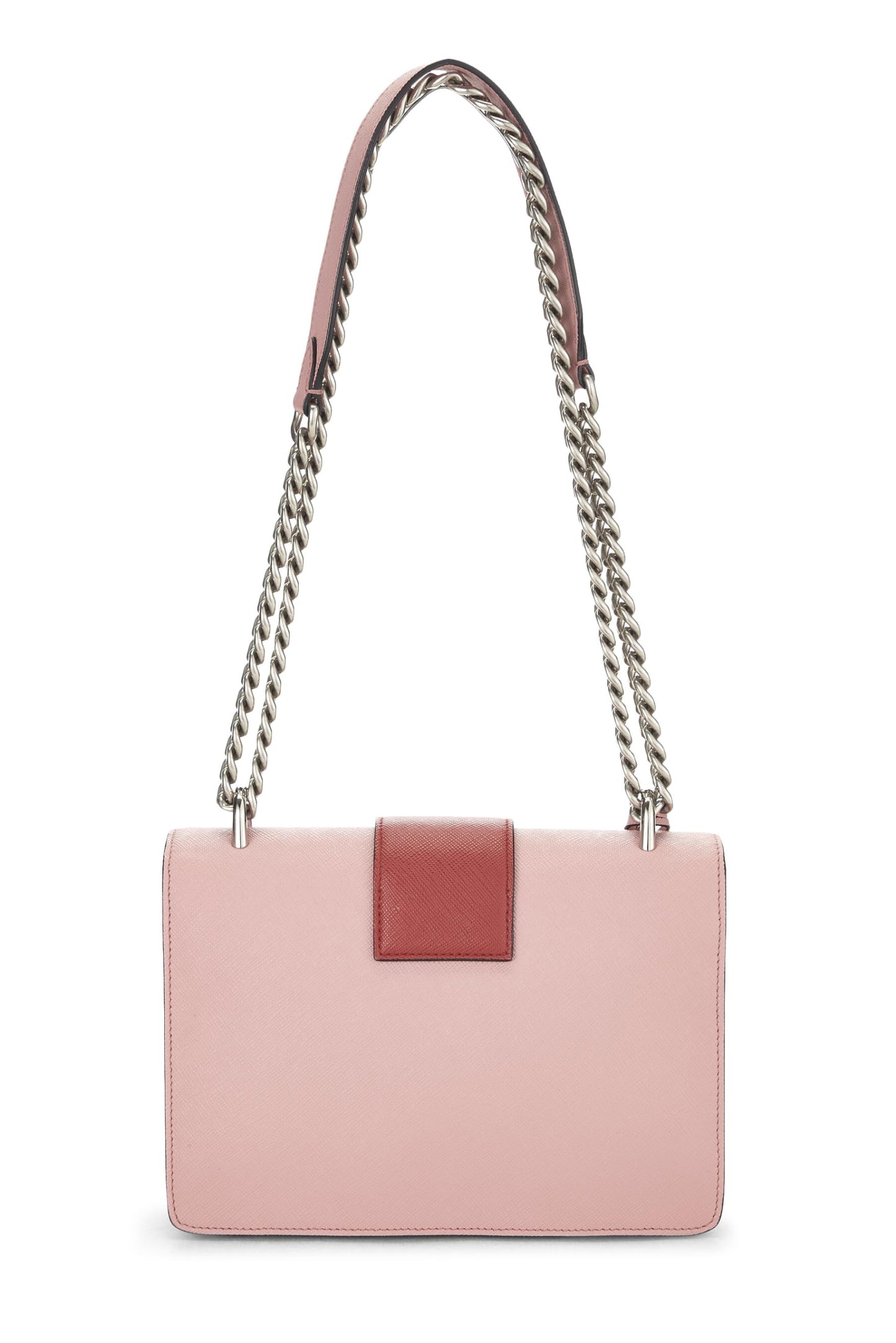 Prada Shoulder Bag Multi Leather Saffiano Red