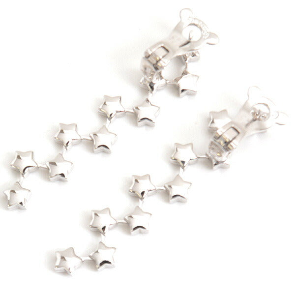 Chanel White Gold Comete Star Diamond Earrings Jewelry