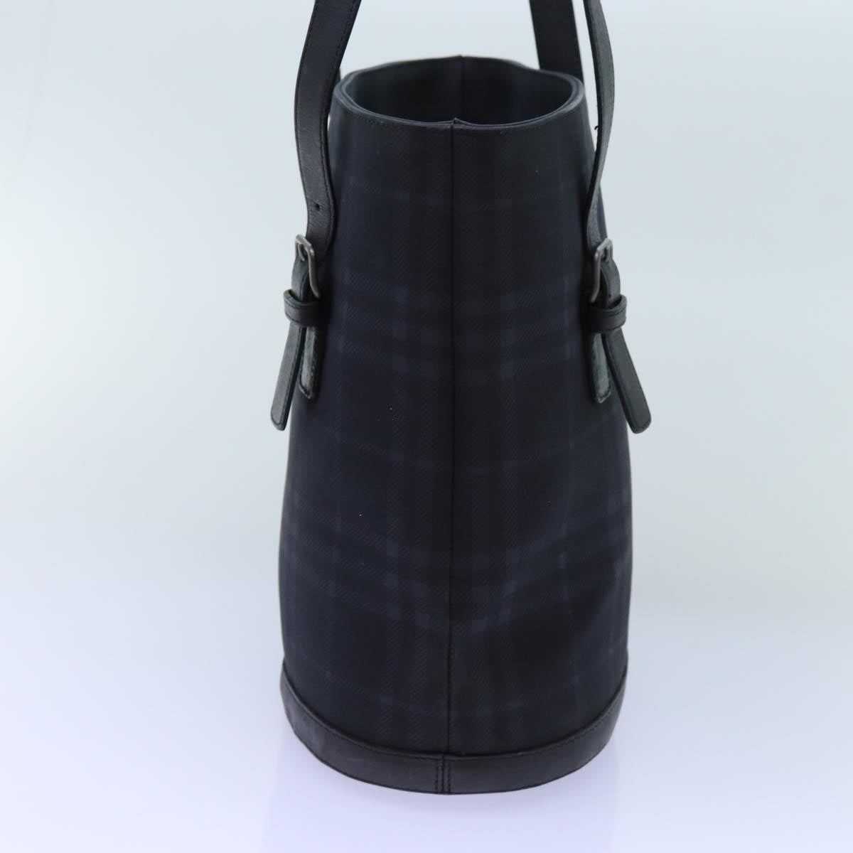 Burberry Luxury Nova Check Shoulder Bag Auth Canvas Navy