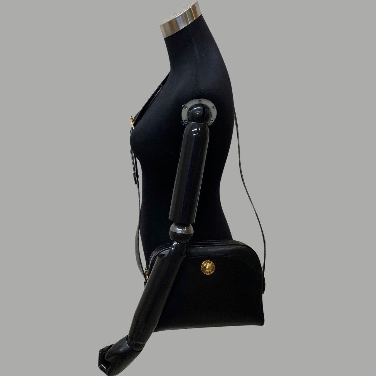 Shoulder Bag Calfskin, Star Ball Metal Women Leather Black