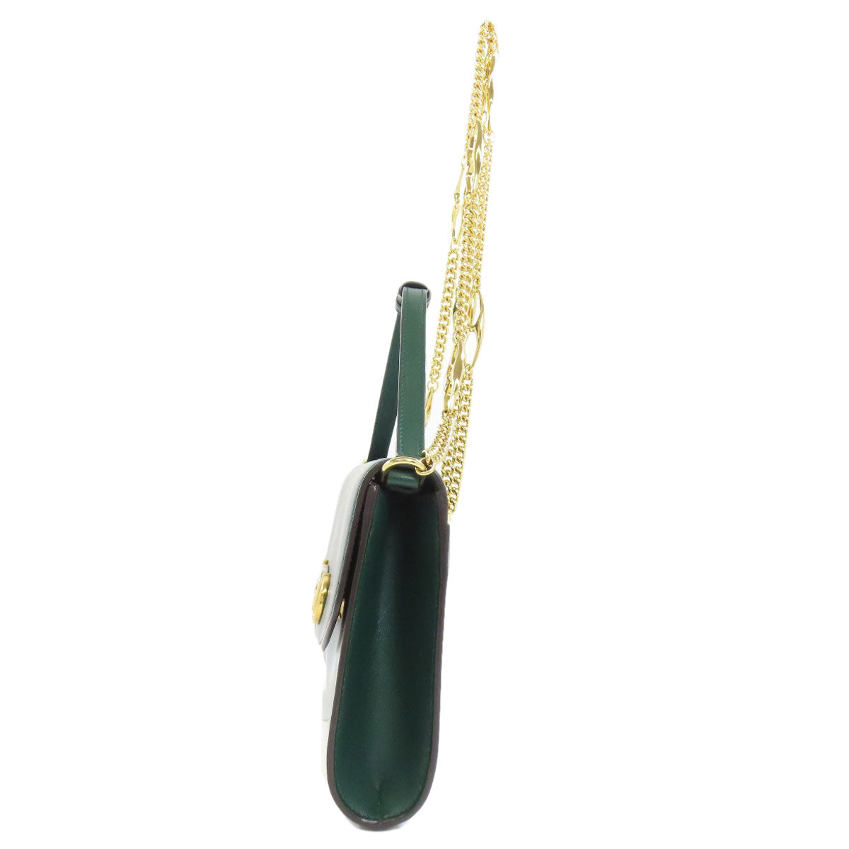 Gucci Zumi ChainShoulder Calfskin Green Shoulder Bag