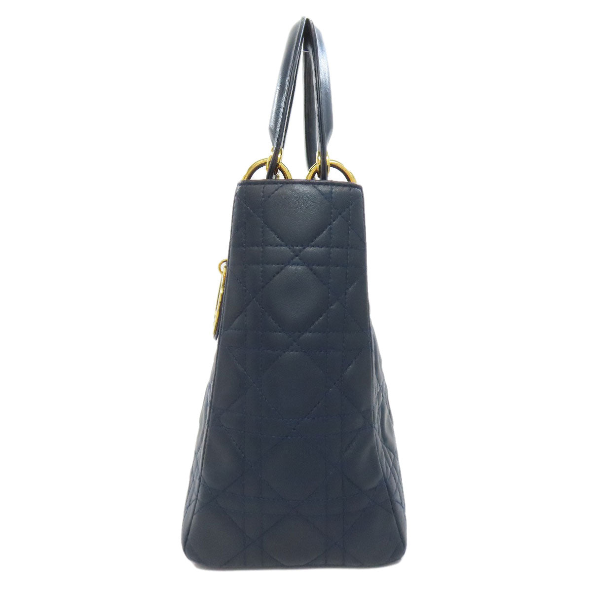 Dior Christian Handbag Calfskin Navy Lady Way Women Travel Bag