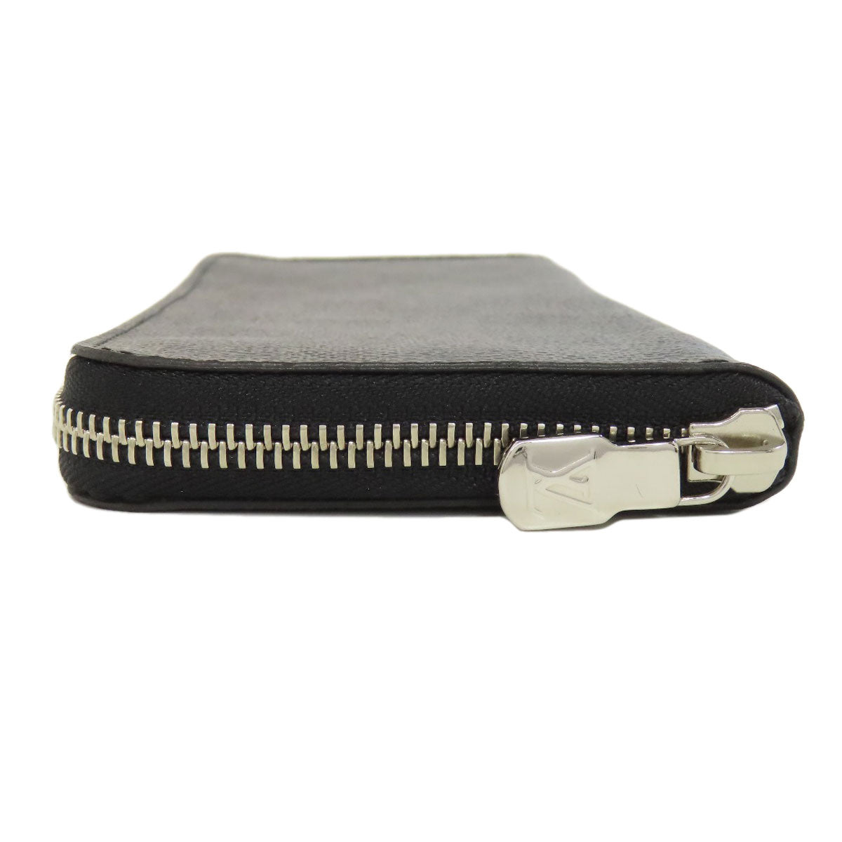 Louis Vuitton Long Purse Damier Zippy Vertical Canvas Black Wallet Case