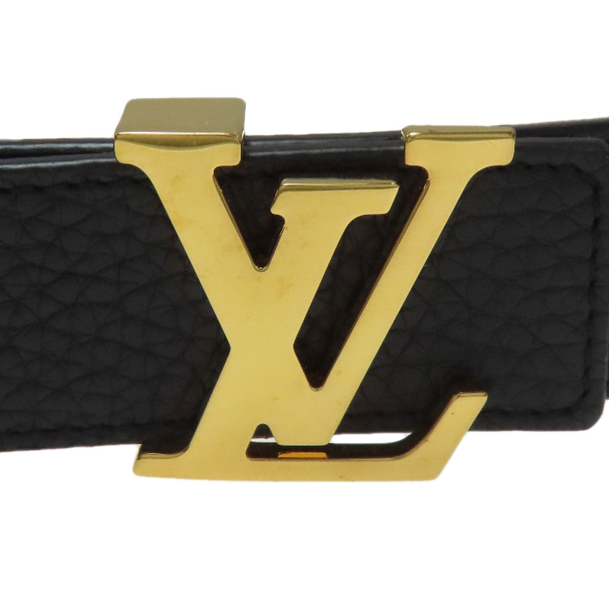 Louis Vuitton M9521 Saint Tulle Initial Reversible Leather Calf Black Belt