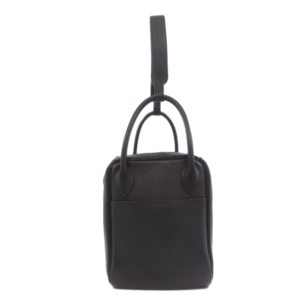Hermes Handbag Taurillon Clemence Lindy Women Metal Black Silver Travel Bag