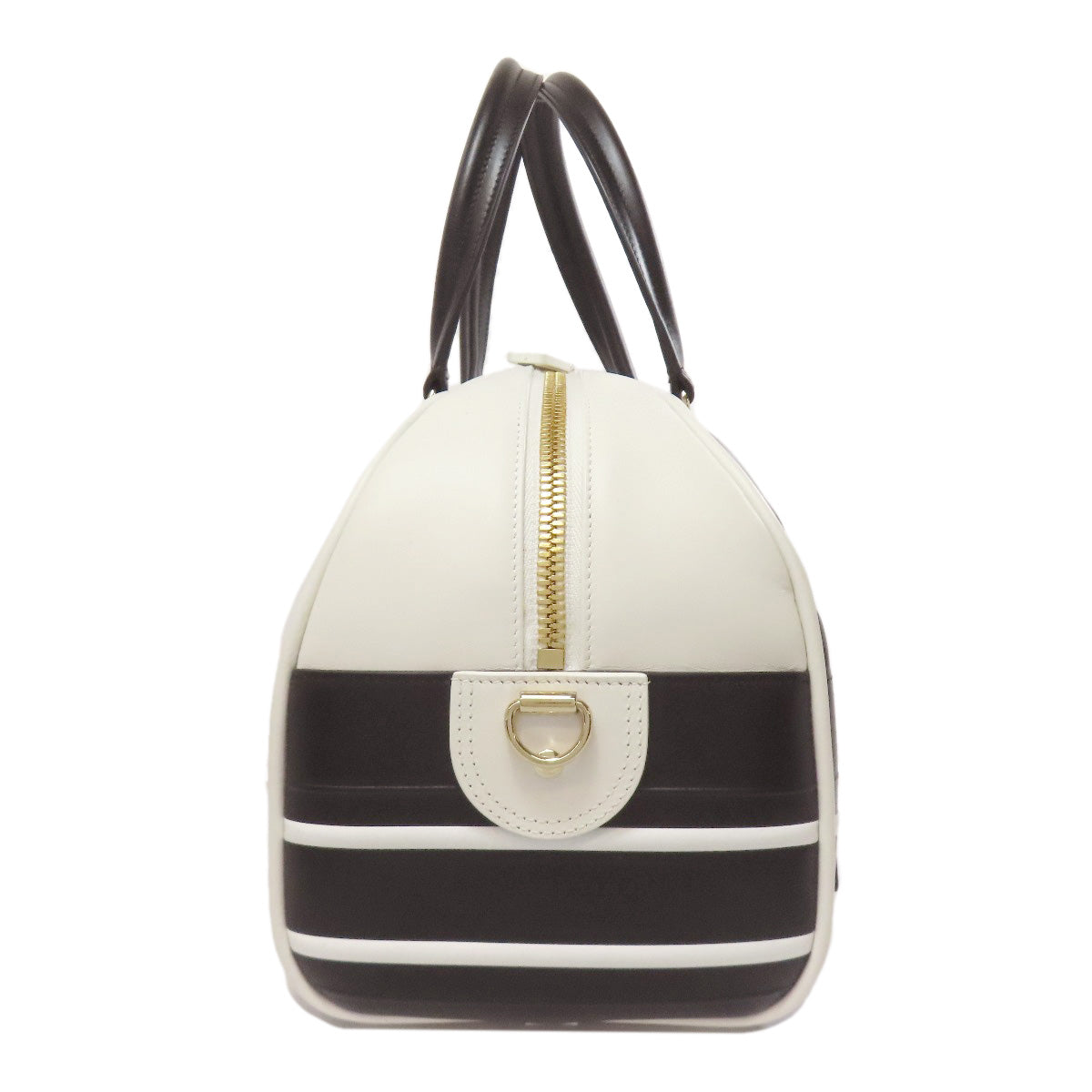 Dior Christian Handbag Calfskin Bowling Bag Black Travel Bag