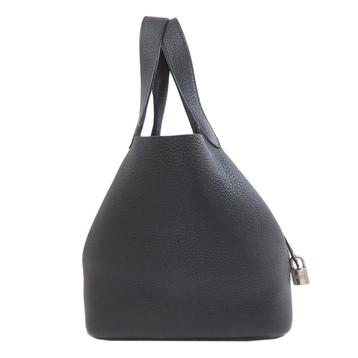 Hermes Handbag Togo Picotin Lock Mm Silvermetal Black Travel Bag