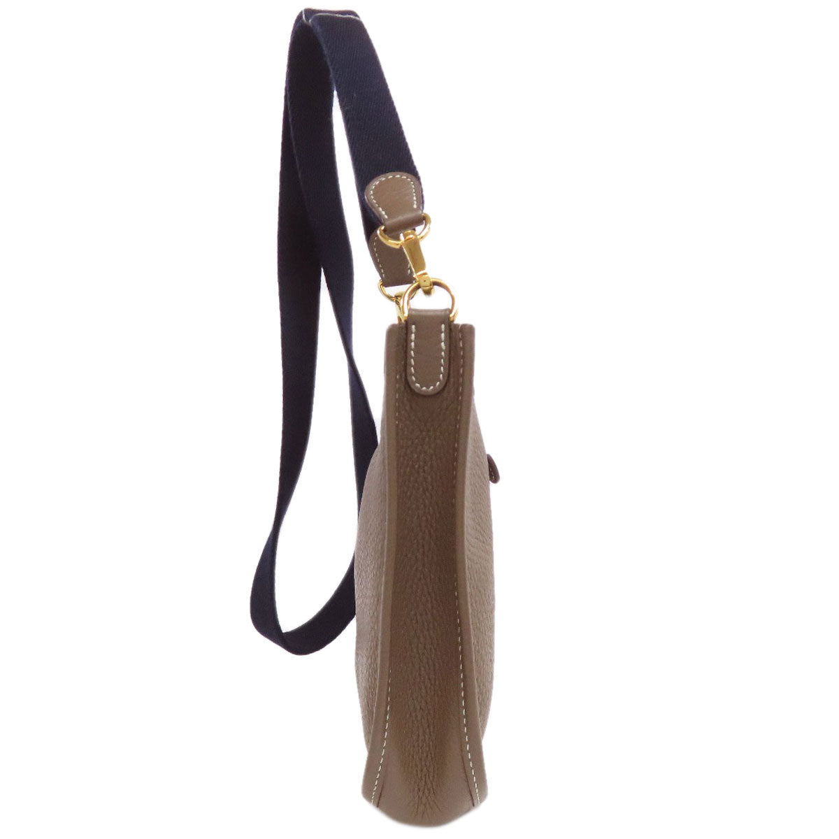 Hermes Shoulder Bag Taurillon Clemence Evelyn Amazone Etoupe Metal Beige Gold