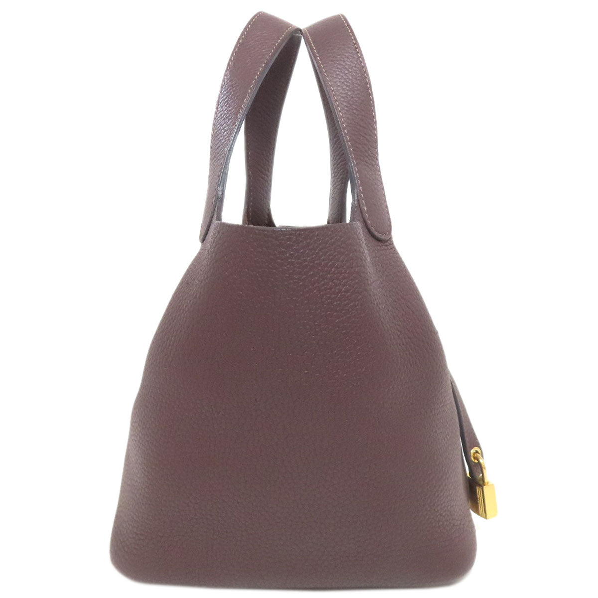 Hermes Handbag Taurillon Clemence Picotin Lock Pm Rouge Serie Metal Red Gold Travel Bag
