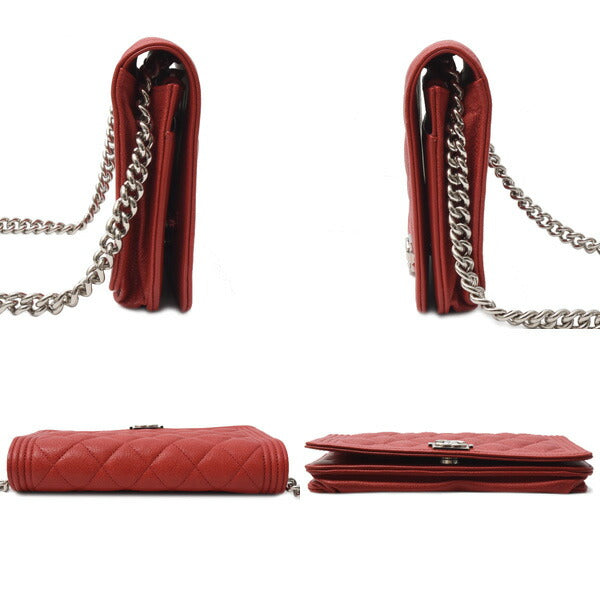 Boy Caviar Shoulder Bag Chain Wallet