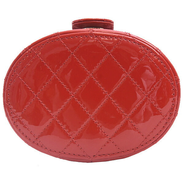 Chanel Patent Leather Matelassé Mini Chain Vanity Shoulder Bag