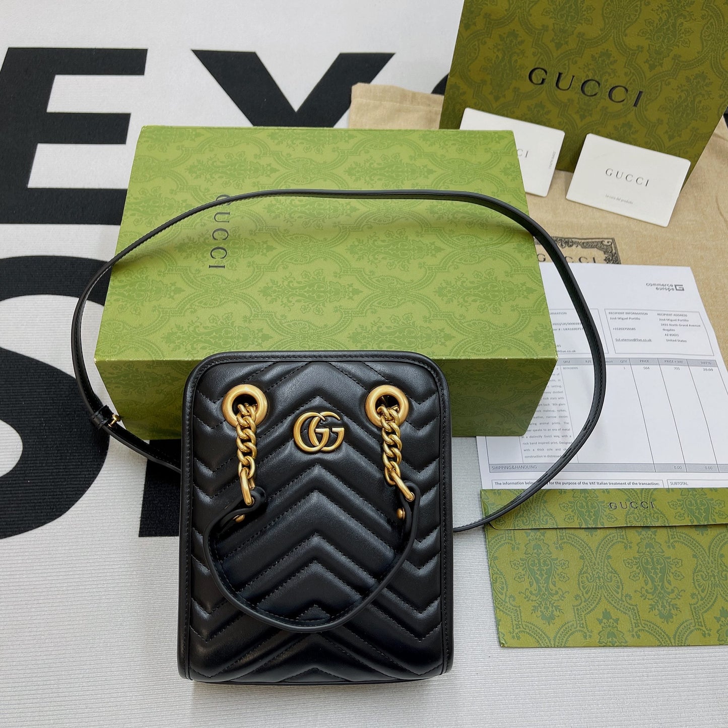 gg Marmont , ’s 7.5in Matelasse Black Mini Bag