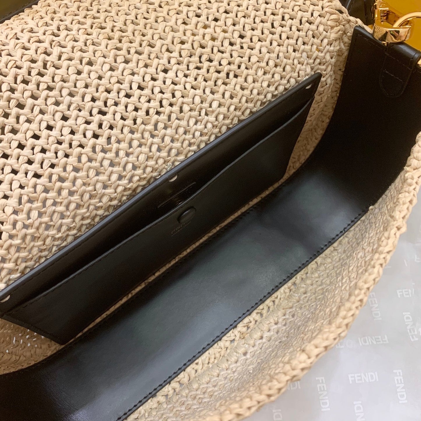 Fi Baguette Straw For Women Handbags Shoulder Woven Black Crossbody Bag