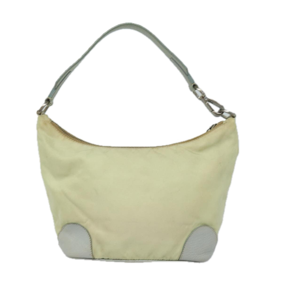 Prada Hand Bag Auth Nylon Beige Travel Bag Beige Auth 79636