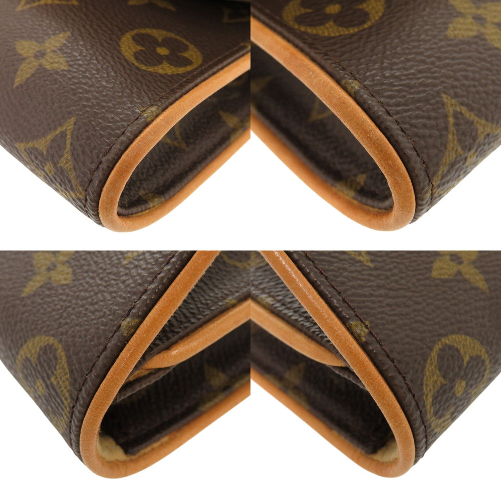 Louis Vuitton M51854 Pochette Twin PM Monogram Canvas Brown Shoulder Bag 7C0538Gg5M3