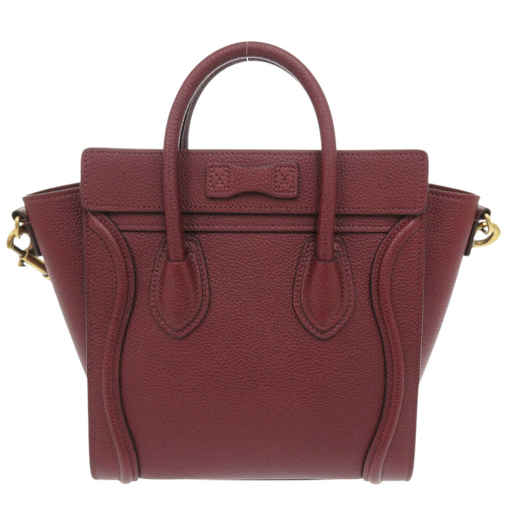 Burgundy Way Luggage Nano Shopper Women Leather Travel Bag