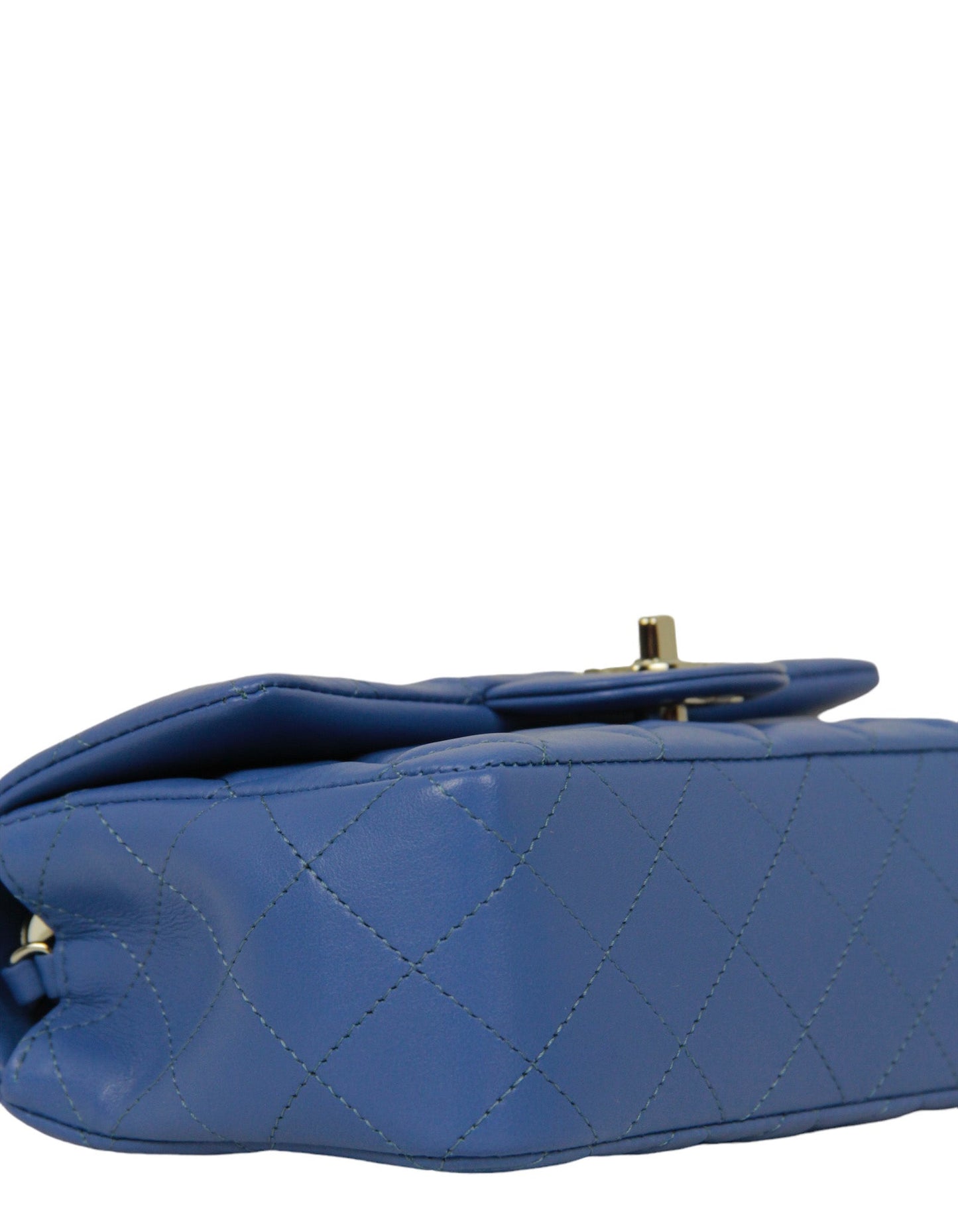 Chanel 2024 Blue Lambskin Rectangular Mini Flap Bag