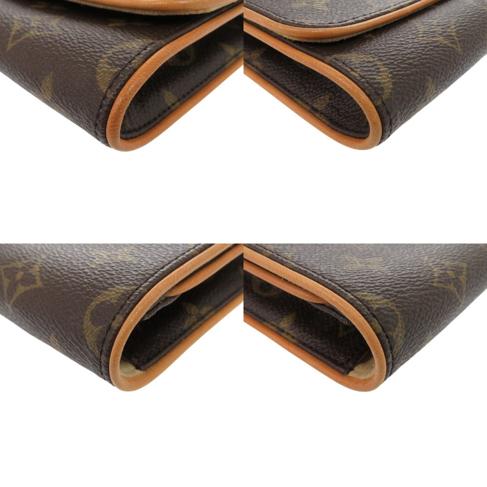 Louis Vuitton M51852 Pochette Twin GM Monogram Canvas Brown Shoulder Bag 7D0331Sp5K1