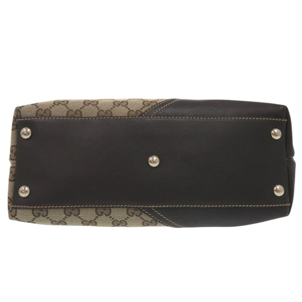Gucci GG Interlocking G Canvas Beige Shoulder Bag