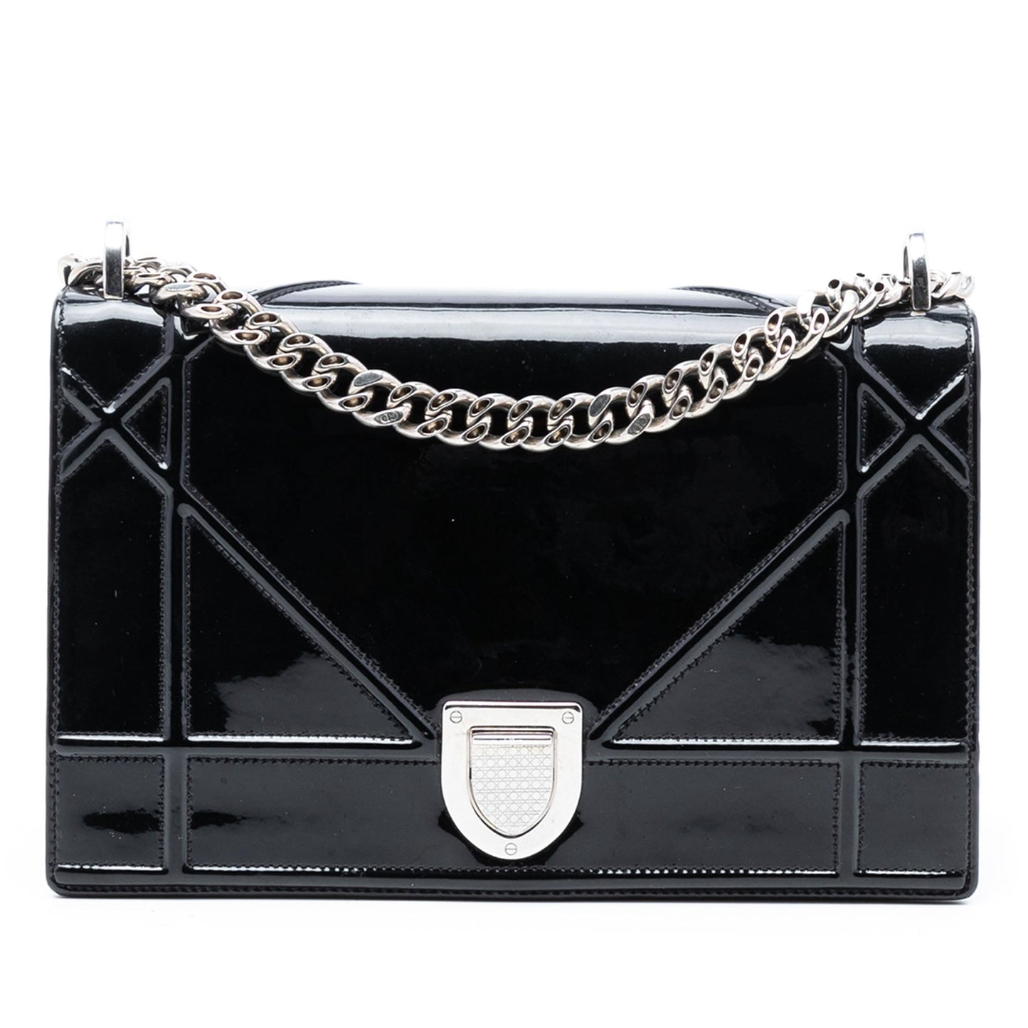 Dior Handbag ama Crossbody Bag Patent Black Medium