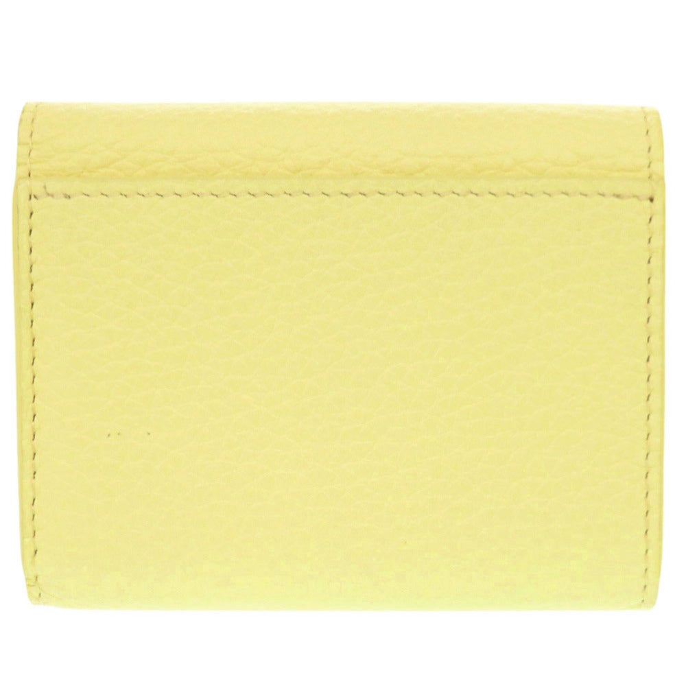Louis Vuitton Tri-fold M83610 Taurillon Clemence yellow Leather Wallet Case