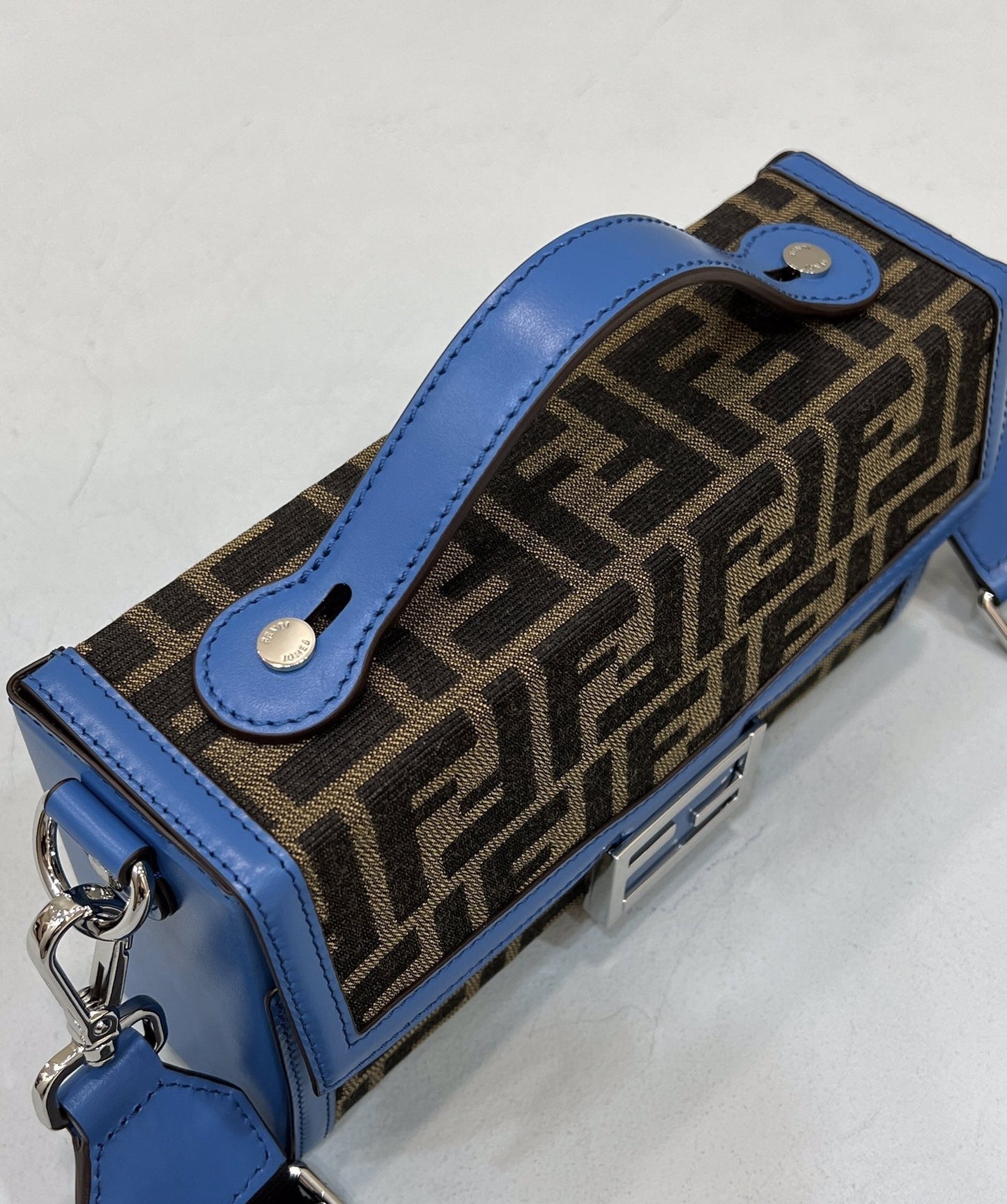 Mon Baguette Soft Trunk Brown Blue Travel Bag