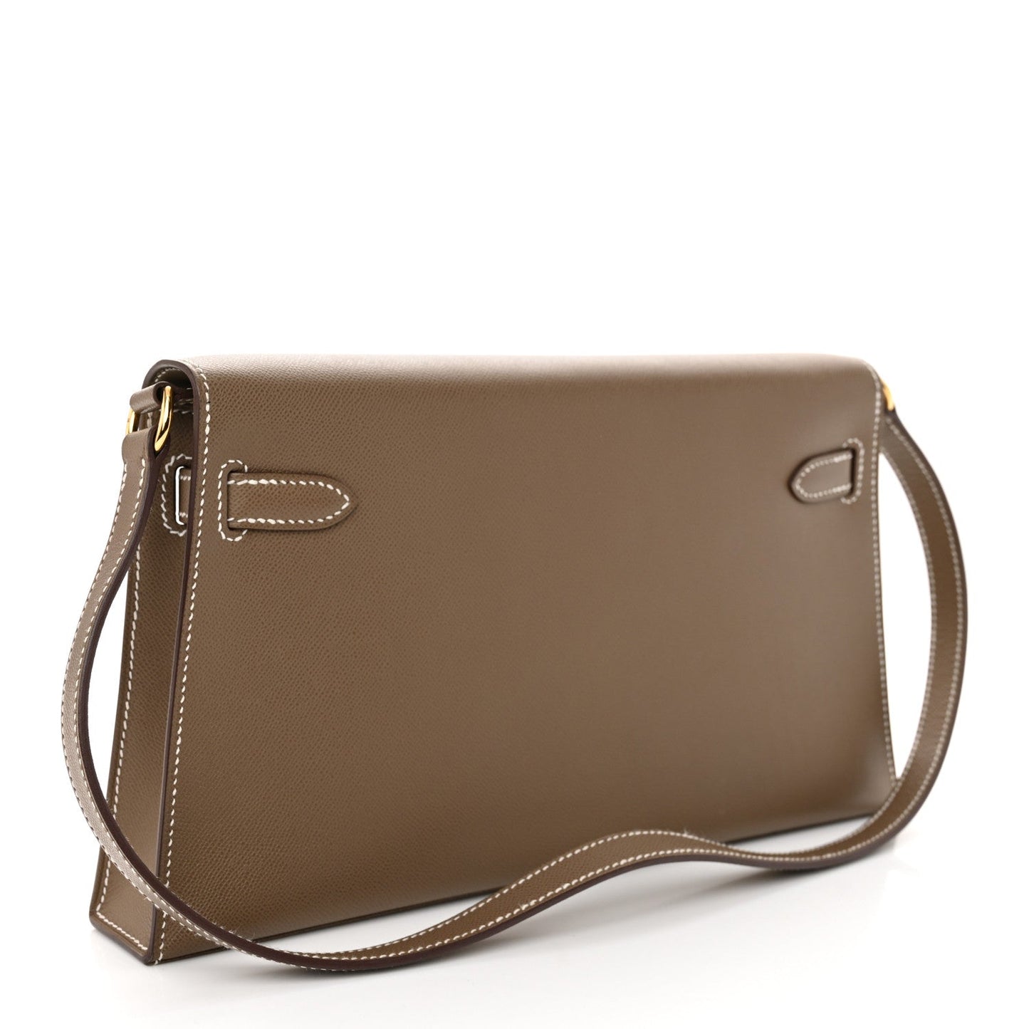 Hermes Madame Calfskin Kelly Elan Etoupe Handbag Travel Bag