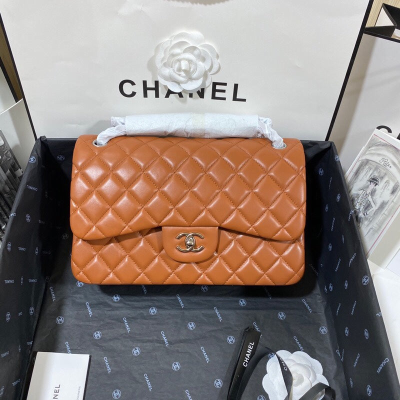 CHLLarge Classic Hardware , ’s Brown Silver Shoulder Bag
