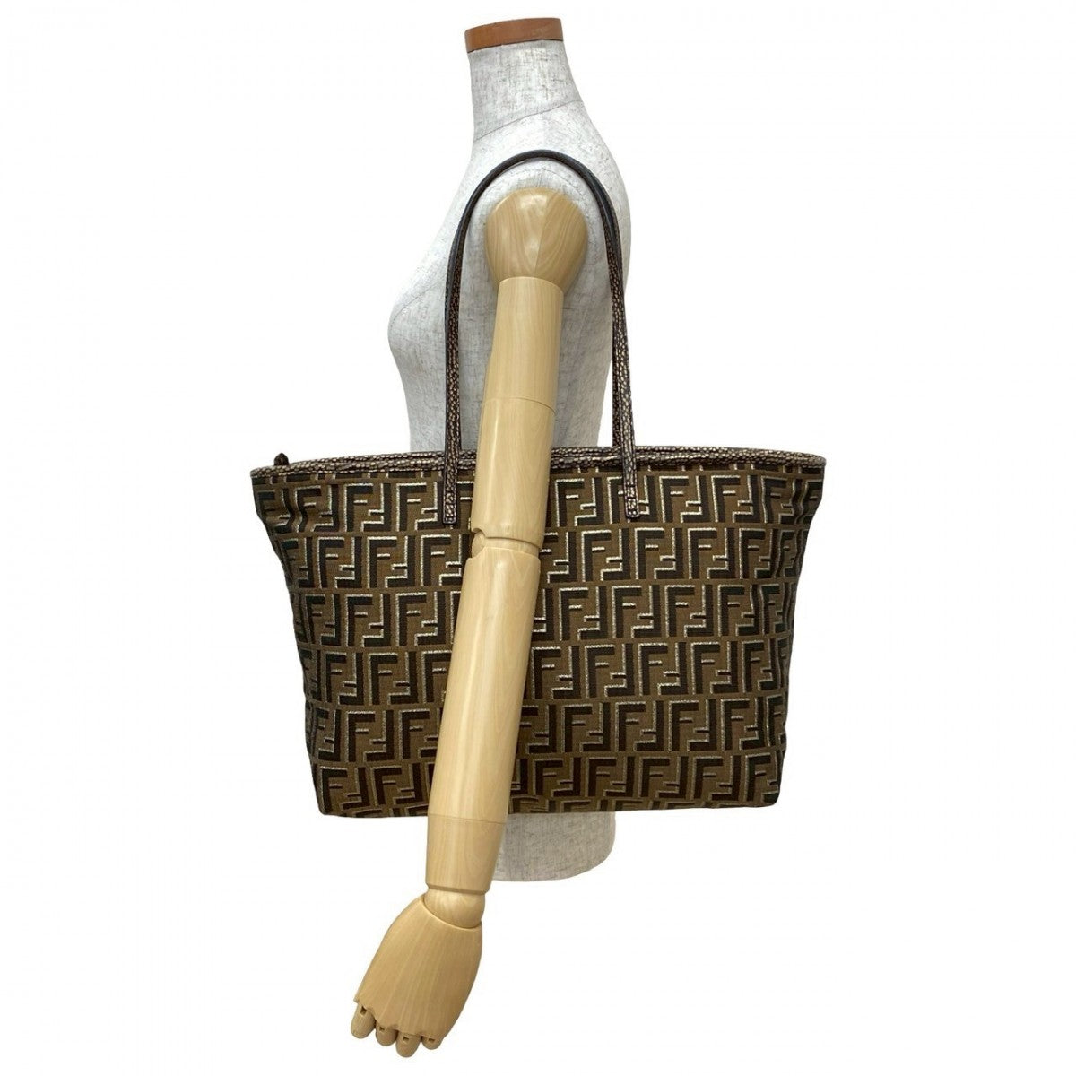 Fendi Tote Bag Canvas Brown 7Lvb Eif1653C