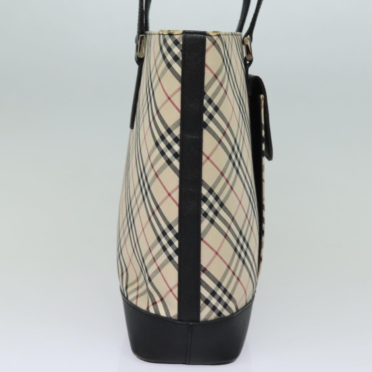 Burberry Luxury Nova Check Tote Bag Auth Canvas Beige Beige Auth 81323