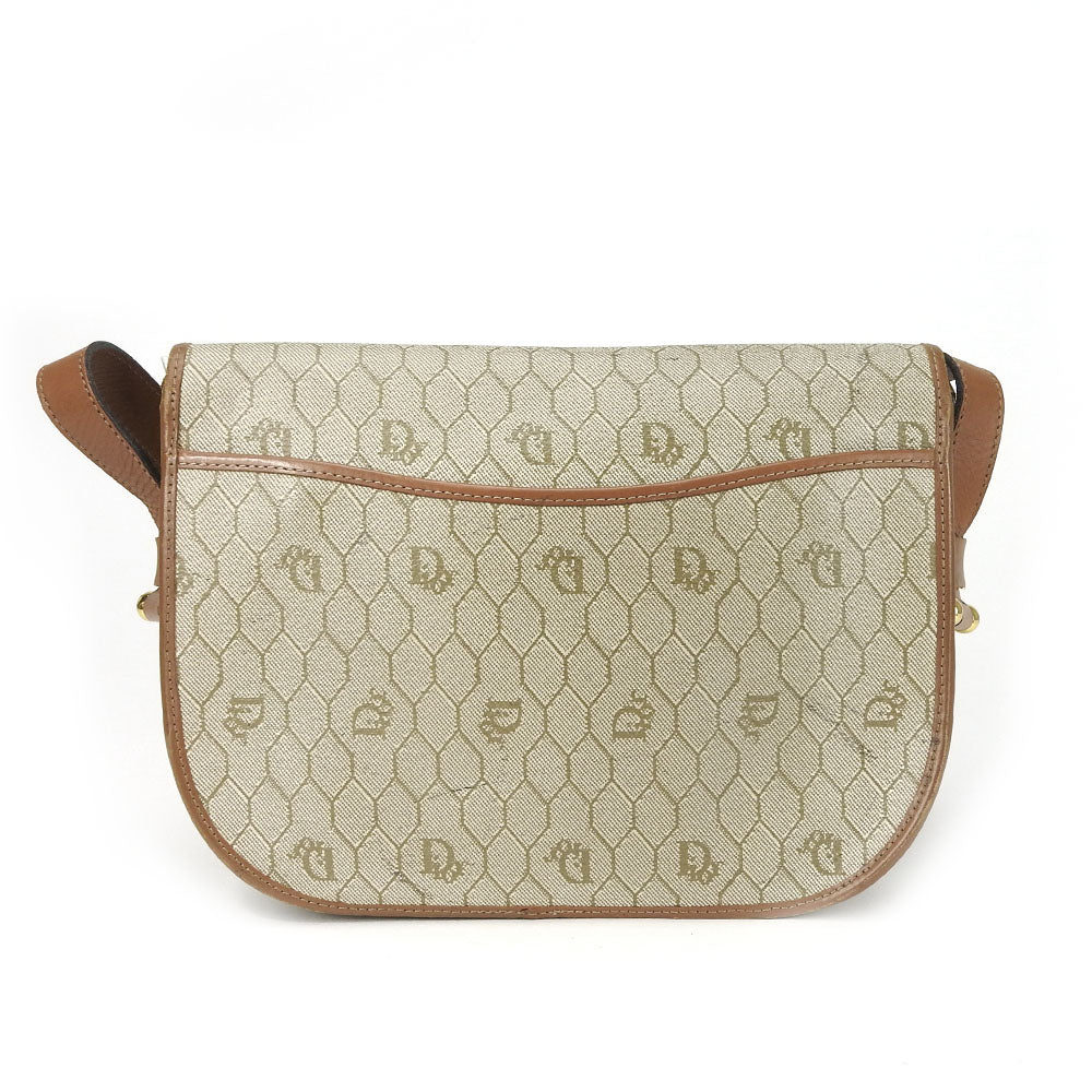Dior Christian Shoulder Bag Pvc, Women Leather Beige