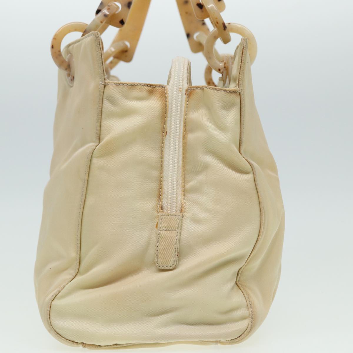 Prada Hand Bag Auth Nylon Beige Travel Bag Beige Auth 81812