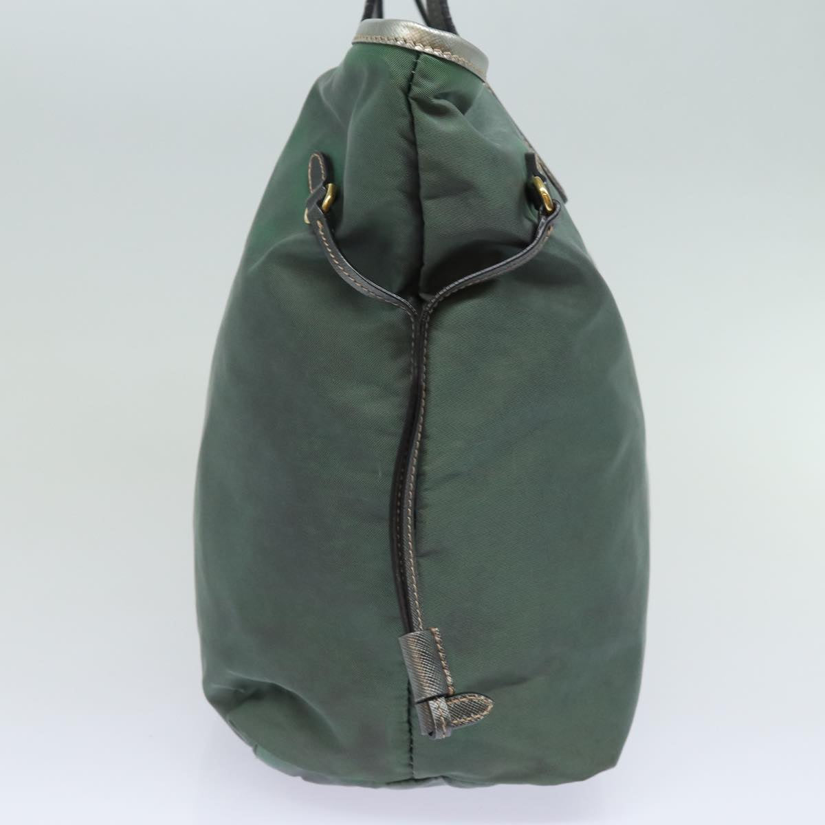 Prada Tote Bag Auth Nylon Green Green Auth 81929