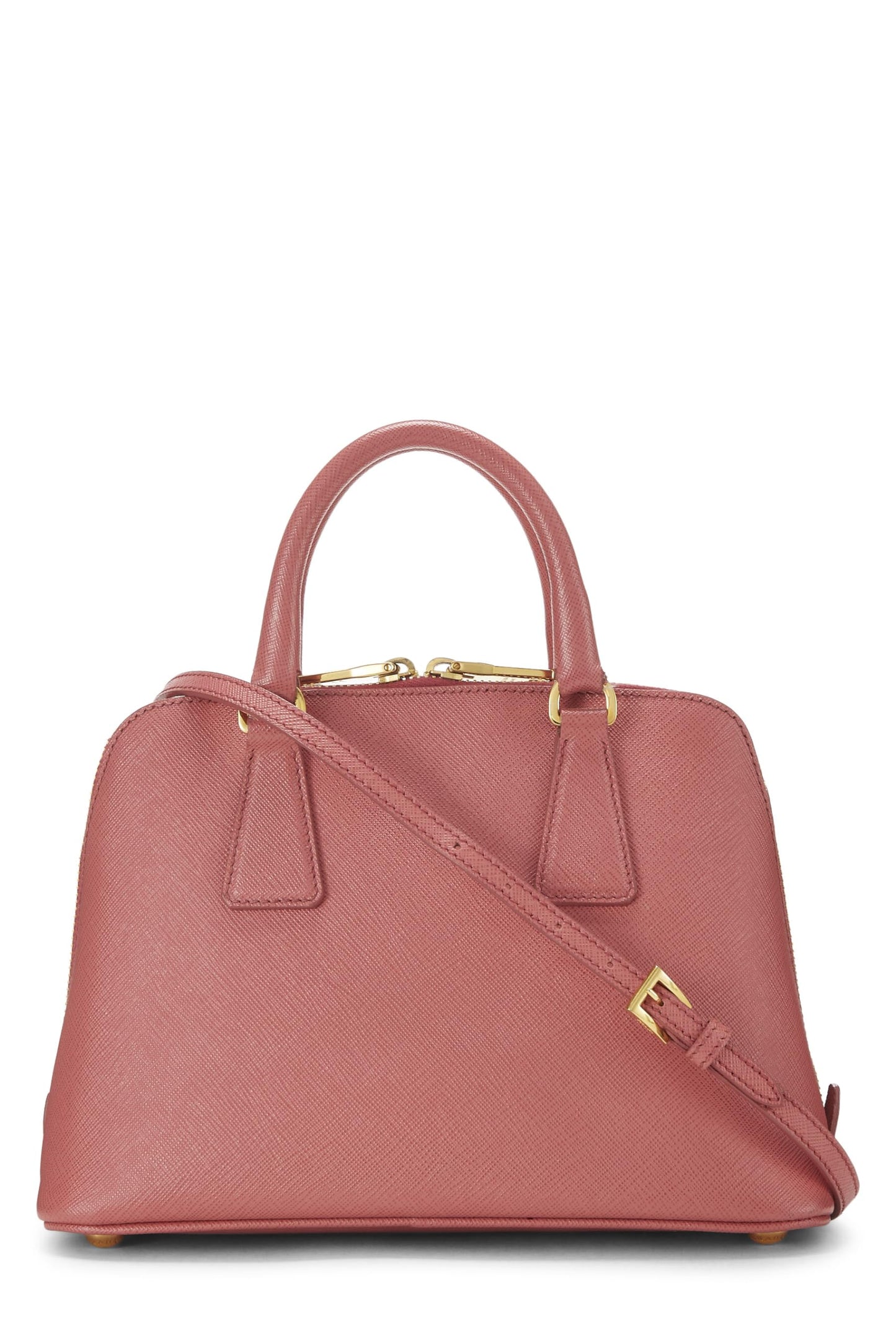 Prada Promenade Luxury Handbag Leather Saffiano Pink Travel Bag
