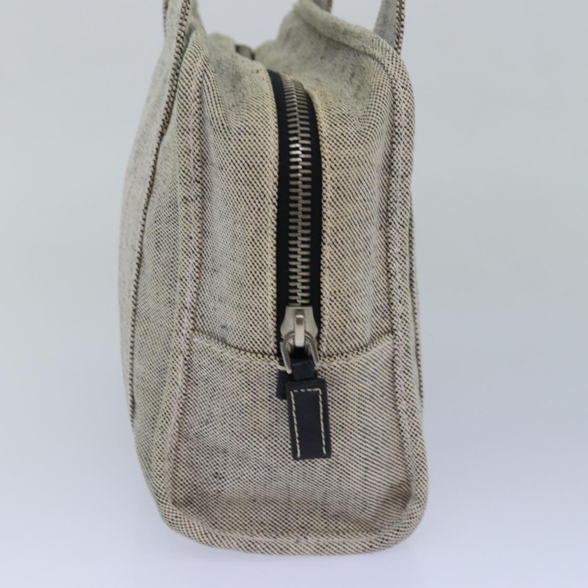 Prada Hand Bag Auth Canvas Gray Travel Bag