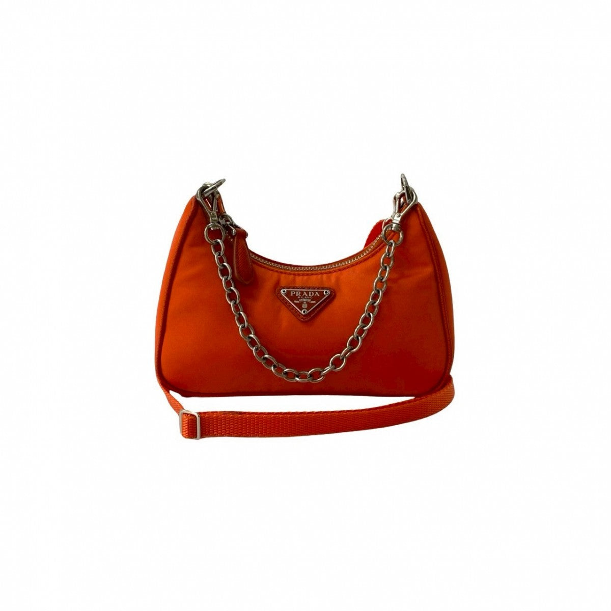 Shoulder Bag Orange Nylon