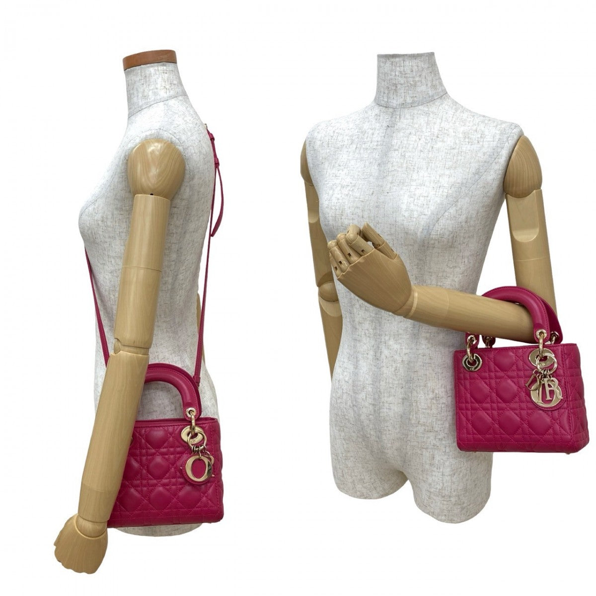 Dior Shoulder Bag Lady Leather Pink