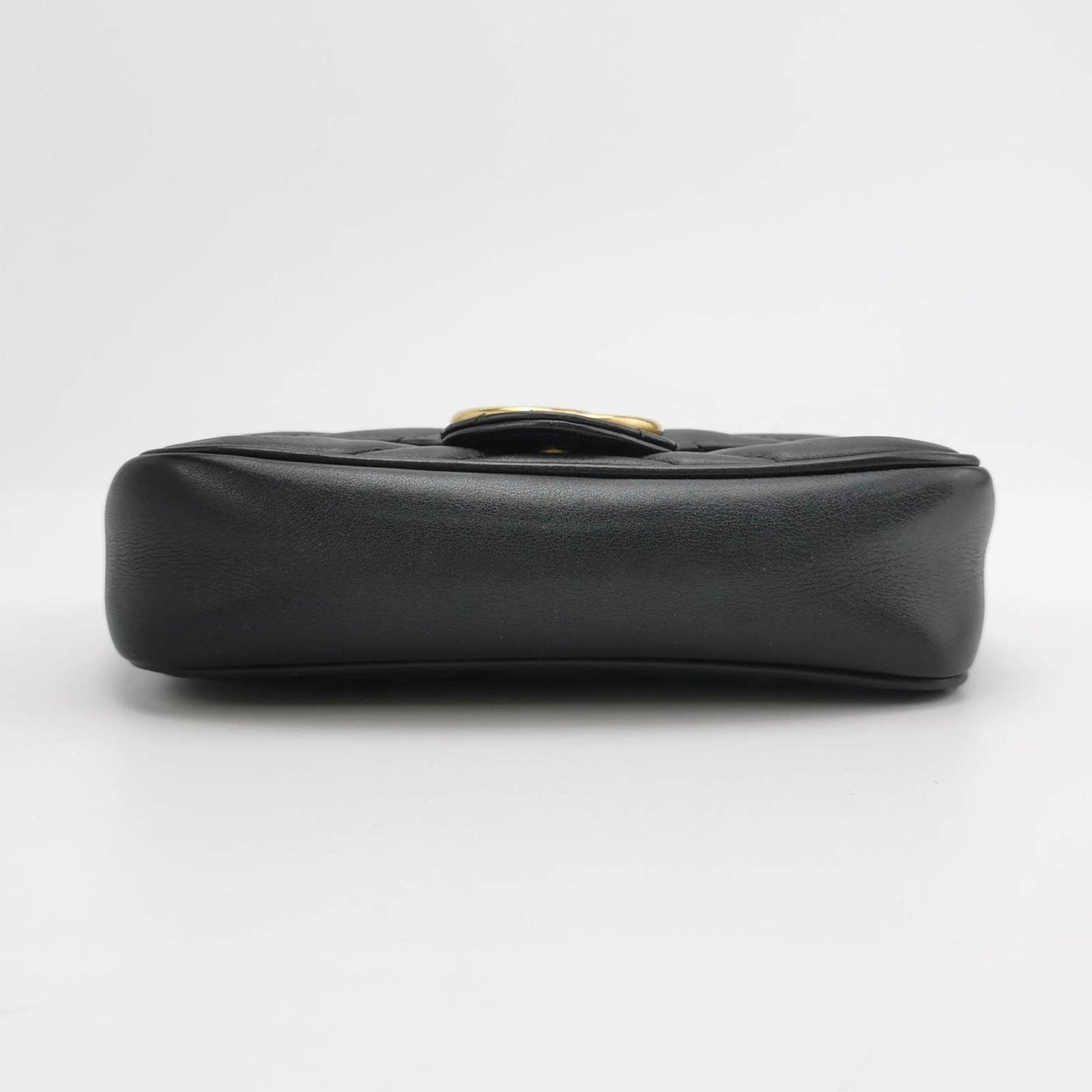 Gucci Marmont Super Leather Black Mini Flap Travel Bag Leather 1