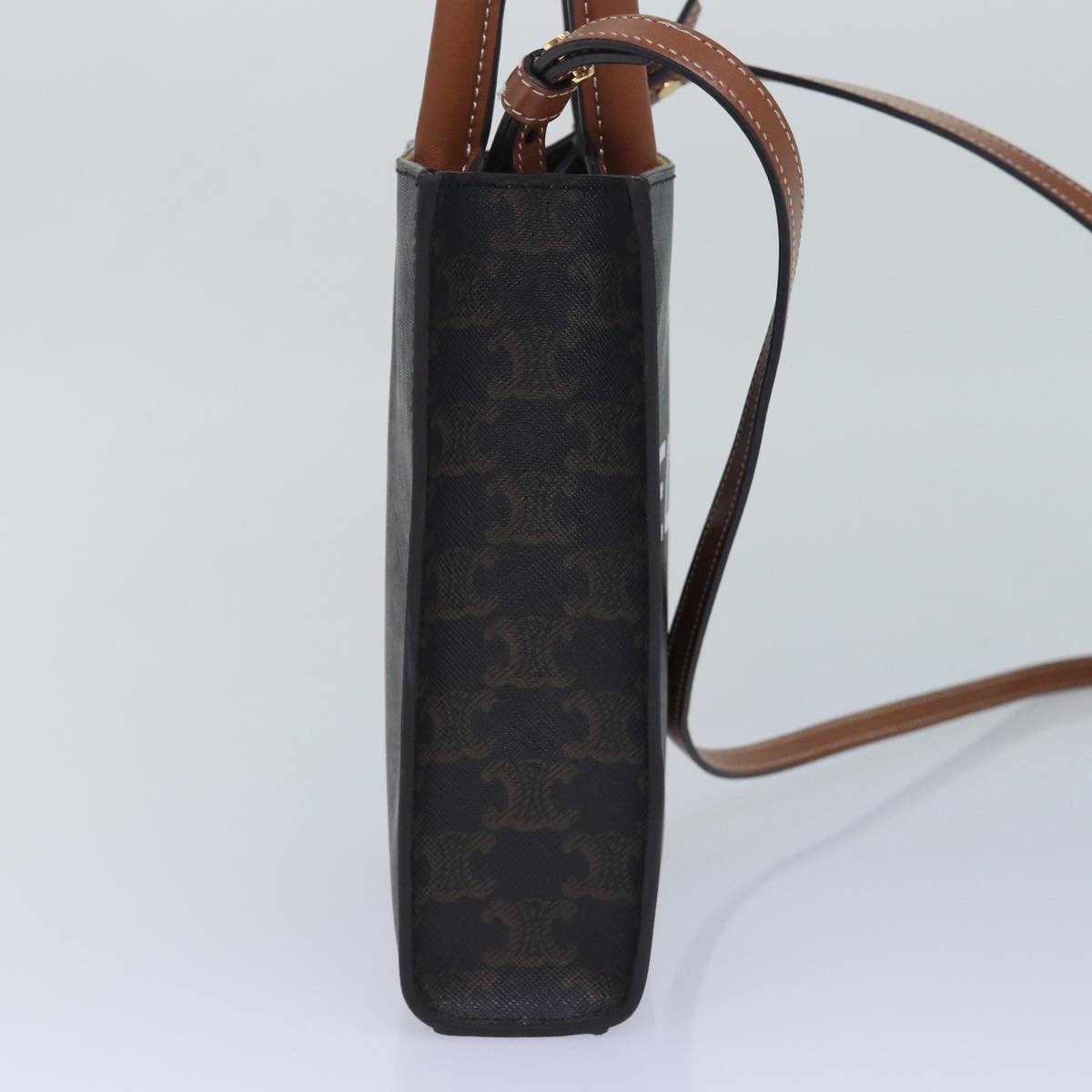 Luxury Triomphe Particle Cabas Hand Bag Pvc Leather Black Travel Bag