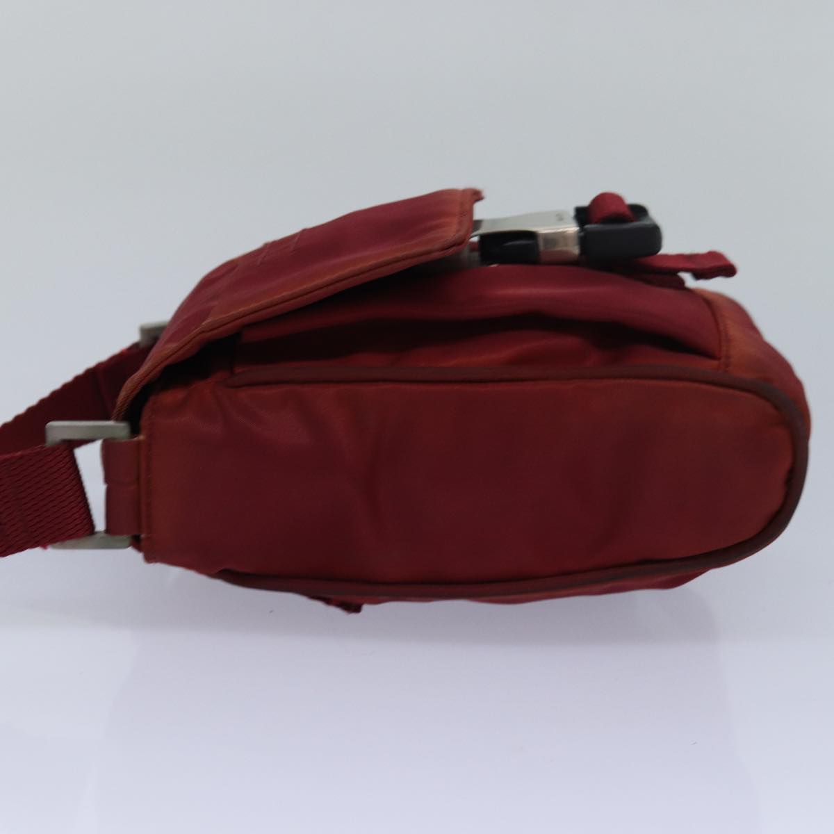 Prada Shoulder Bag Auth Nylon Red Red Auth 83166