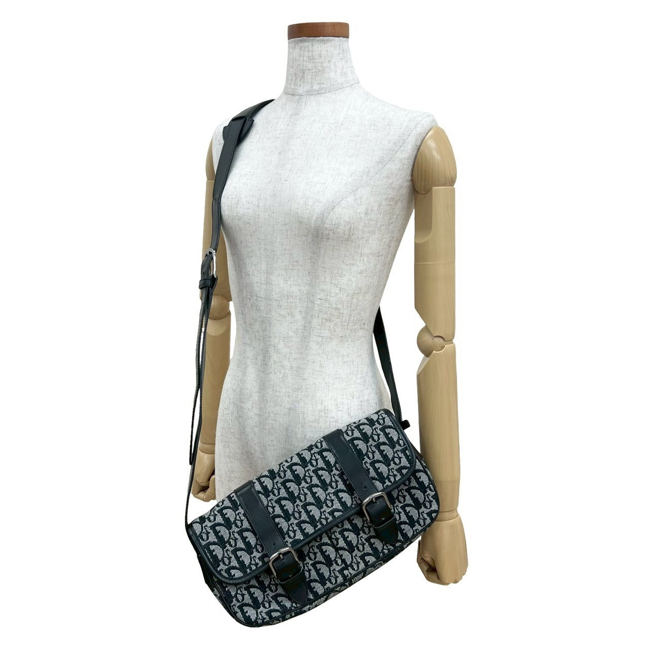 Dior Shoulder Bag Canvas Black