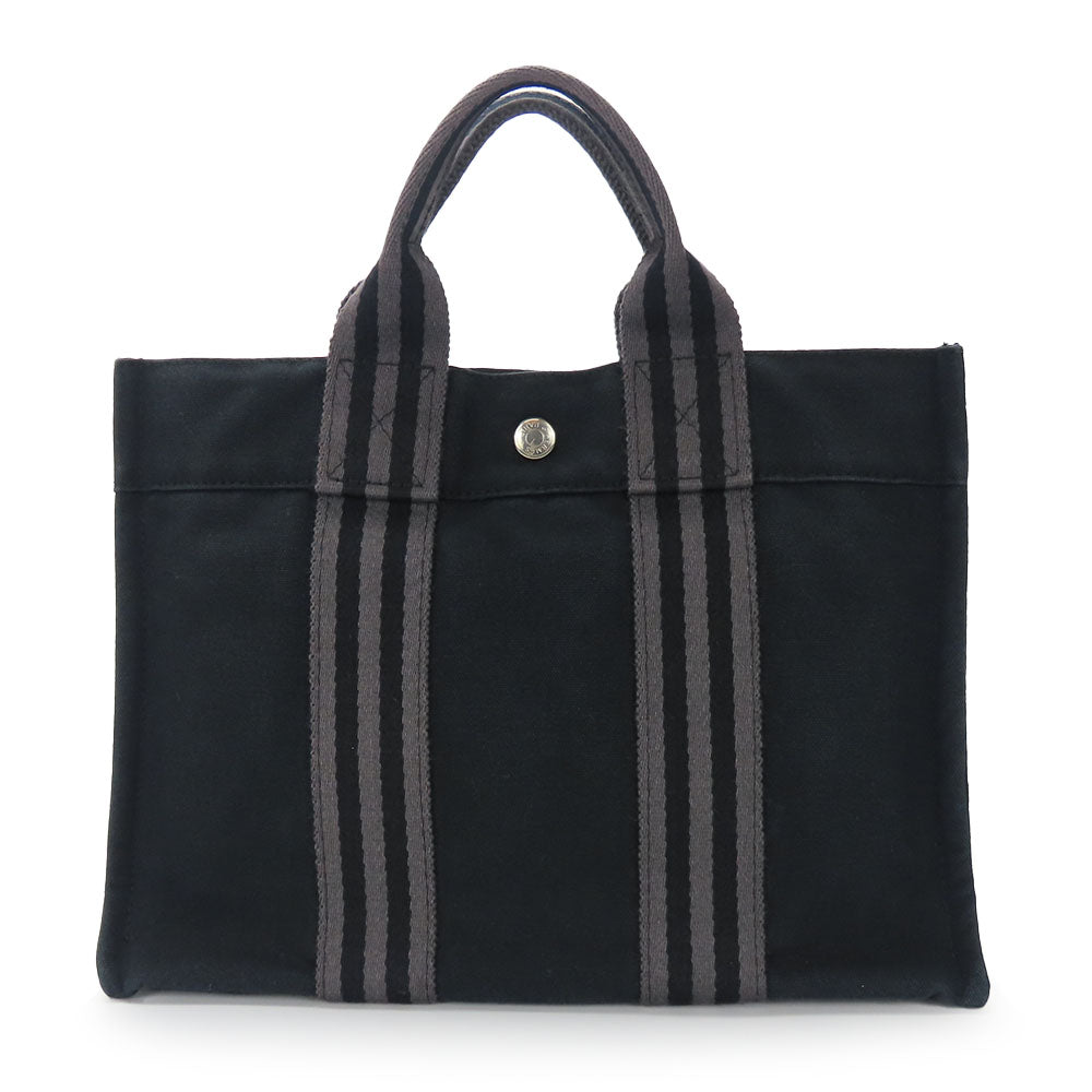 Hermes Handbag Fool Toepm Unisex Unisex Canvas Black Travel Bag