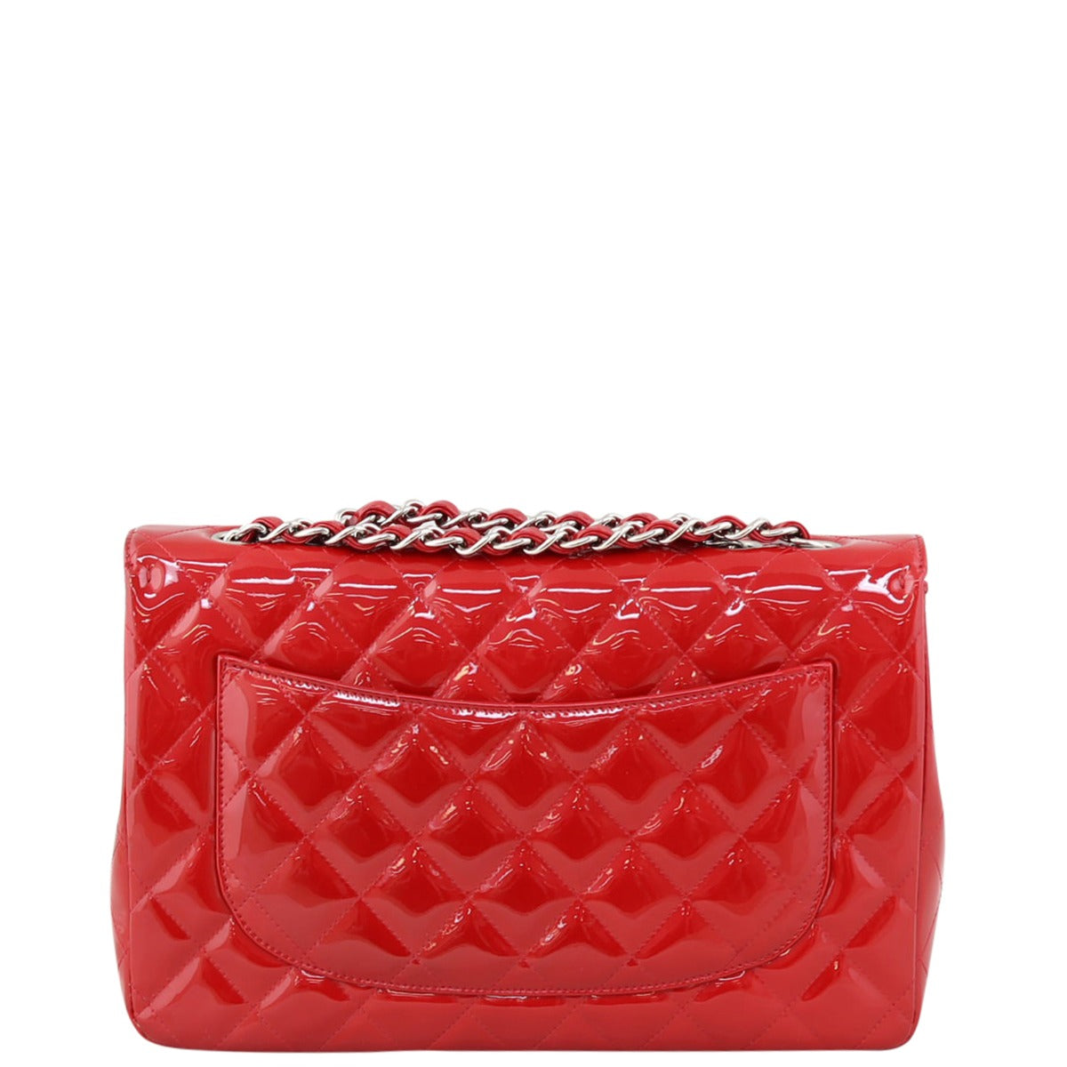 Chanel Classic Single Jumbo Handbag Red Flap