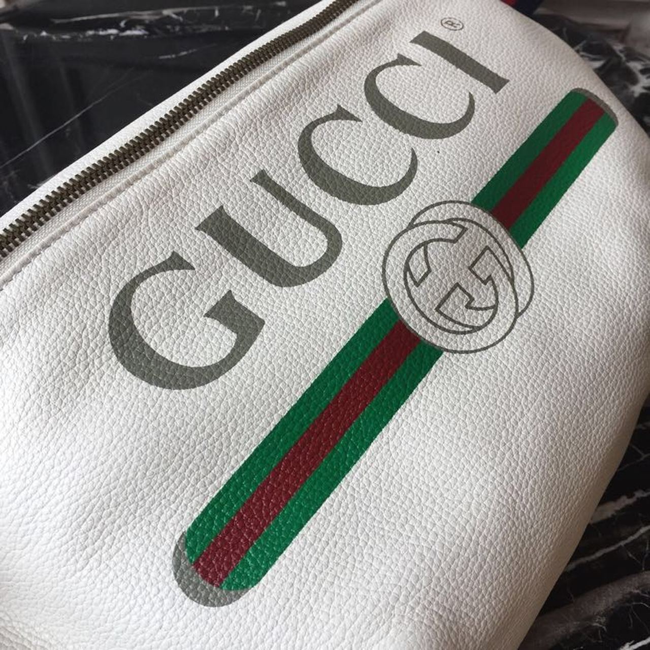 gg Coco Capitán Belt Cotton White Logo Accessory