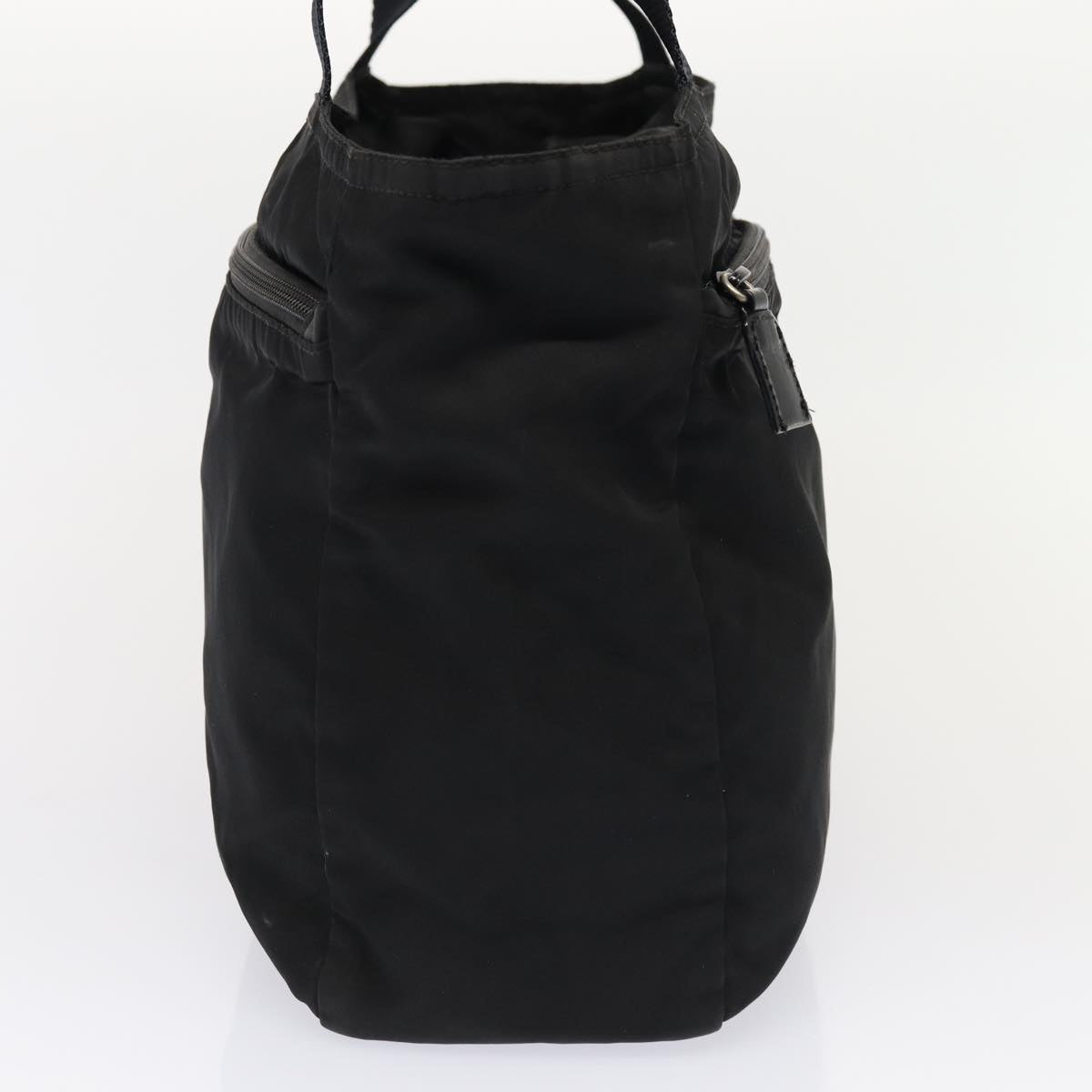 Prada Tote Bag Auth Nylon Black Silver Silver Auth 87013
